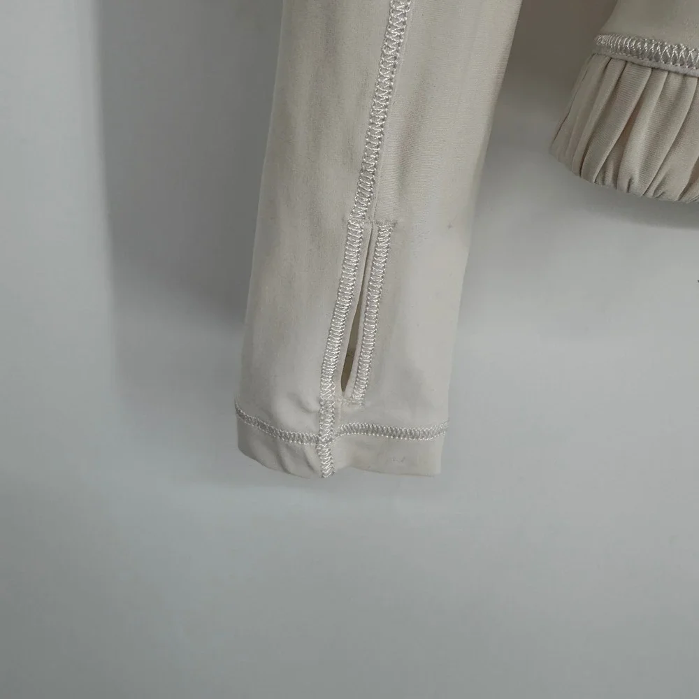 Lululemon‎ Define Half Zip Hoodie Women's 4 Long Sleeve Running White
